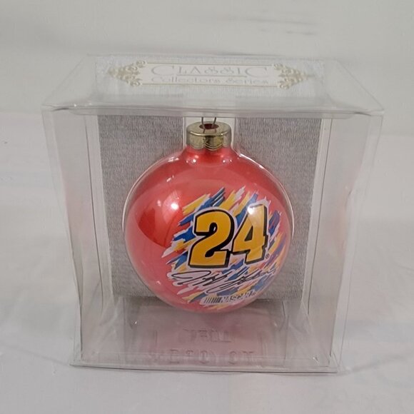 VINTAGE Nascar 24 JEFF GORDON Glass Ornament - Picture 1 of 9